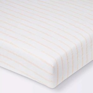 Cloud Island™ Pink Vertical Stripe Fitted Crib Sheet
